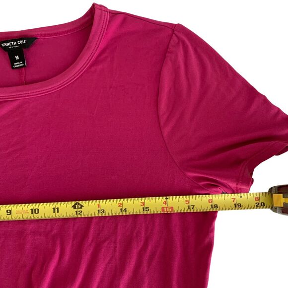 Kenneth Cole Short Sleeve Pink Midi Shift Dress Round Neck size M - Picture 8 of 9
